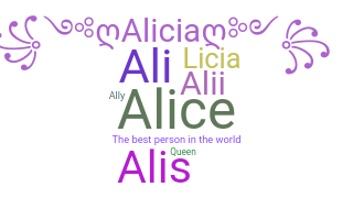 Přezdívka - Alicia