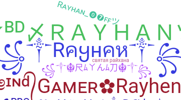 Přezdívka - Rayhan