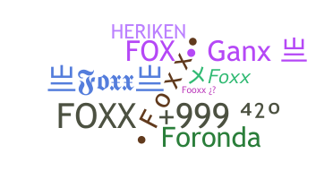 Přezdívka - Foxx