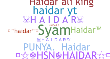 Přezdívka - Haidar