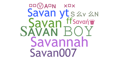 Přezdívka - Savan