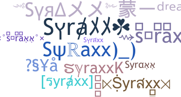 Přezdívka - syraxx