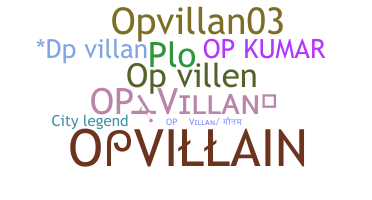 Přezdívka - Opvillan