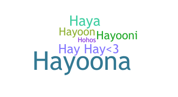 Přezdívka - Haya