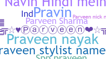Přezdívka - Parveen