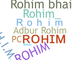 Přezdívka - Rohim