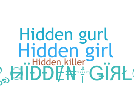 Přezdívka - hiddengirl