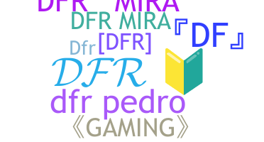 Přezdívka - DFR