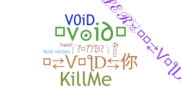 Přezdívka - void