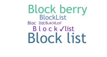 Přezdívka - Blocklist