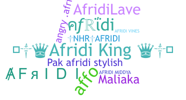 Přezdívka - Afridi