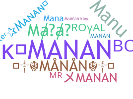 Přezdívka - Manan