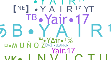 Přezdívka - yair17