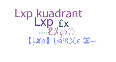 Přezdívka - LXP