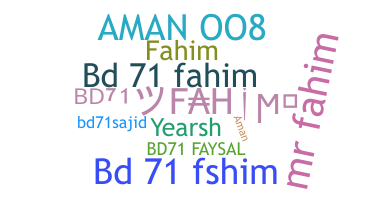 Přezdívka - Bd71Fahim