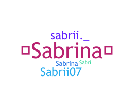 Přezdívka - Sabrii