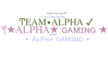 Přezdívka - AlphaGaming