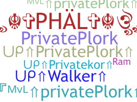 Přezdívka - Privateplork