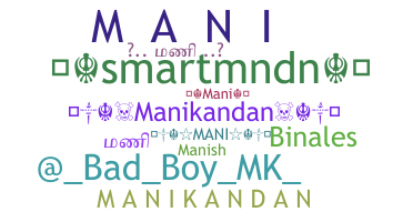 Přezdívka - Manikandan