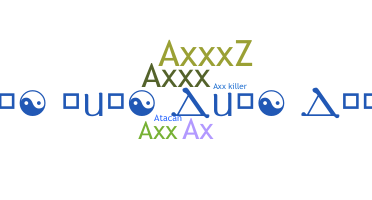 Přezdívka - axx