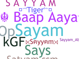 Přezdívka - Sayyam