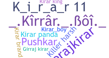Přezdívka - Kirar