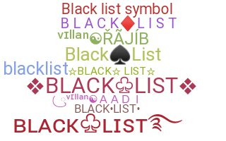 Přezdívka - blacklist