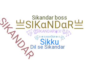 Přezdívka - Sikandar