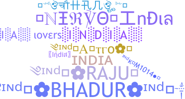 Přezdívka - India