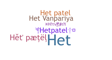 Přezdívka - HetPatel
