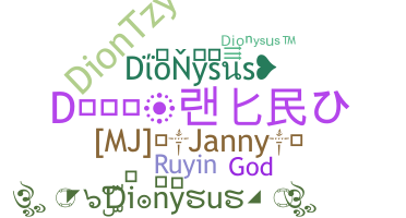 Přezdívka - Dionysus