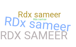 Přezdívka - RDXsameer