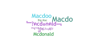 Přezdívka - Macdonald