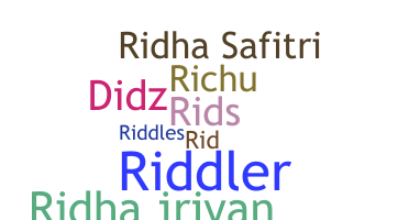 Přezdívka - Ridha