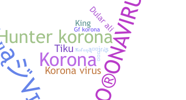 Přezdívka - koronavirus