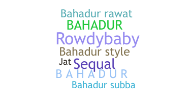Přezdívka - Bahadur