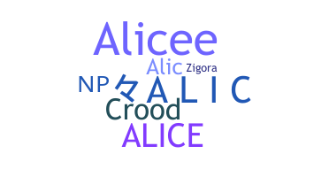 Přezdívka - AliC