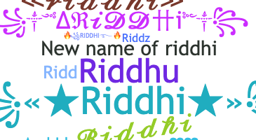 Přezdívka - riddhi