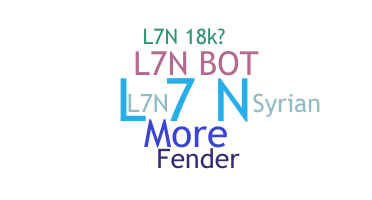Přezdívka - L7N