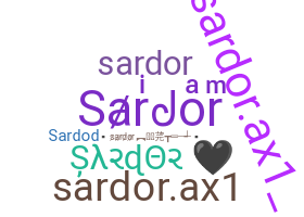 Přezdívka - Sardor