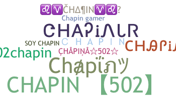 Přezdívka - Chapin