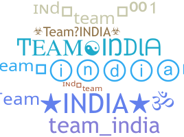 Přezdívka - TeamIndia