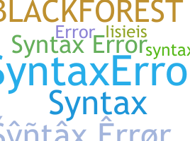 Přezdívka - Syntaxerror